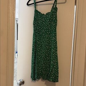 L'ATISTE Green Floral Mini Dress